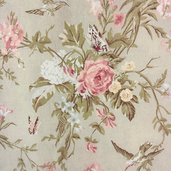 Cabbages and Roses London Full Duvet Cover Lt Green Roses Birds Butterflies